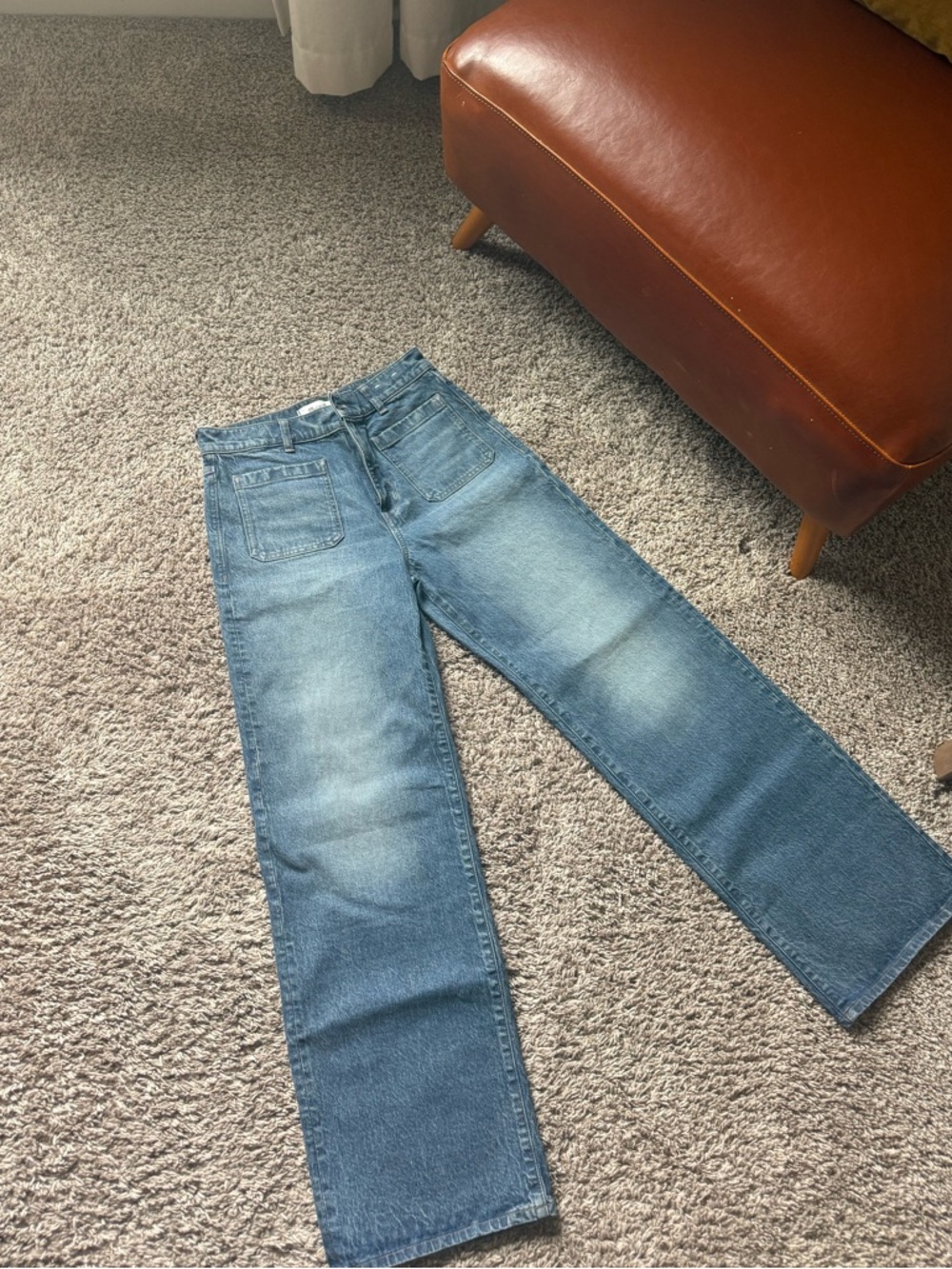 Madewell High-Rise Straight Jeans in Light-Medium Blue Wash NWT